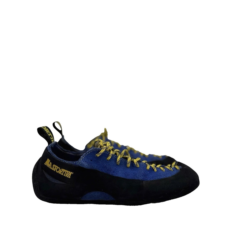 La Sportiva Italy Unisex Blue Suede Rock Climbing Bouldering Shoes 42 W10 M8.5-9